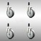 Service Caster 5 Inch 316SS Thermoplastic Rubber Swivel 1-3/8 Inch Expanding Stem Caster Set SCC-SS316EX20S514-TPRB-138-4 - alternate 4